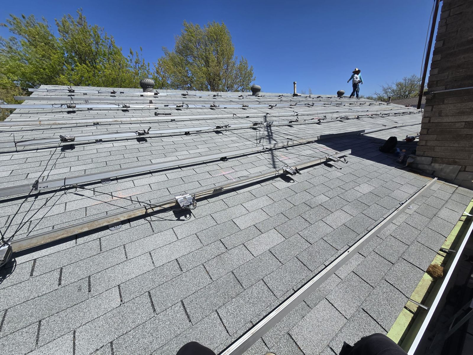 Rails set after the new roof